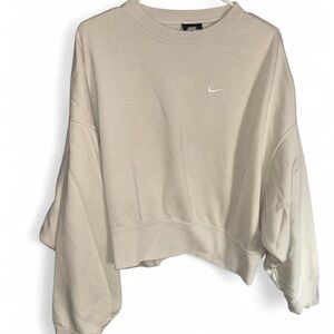 Nike Women's Cropped Cream Sweatshirt